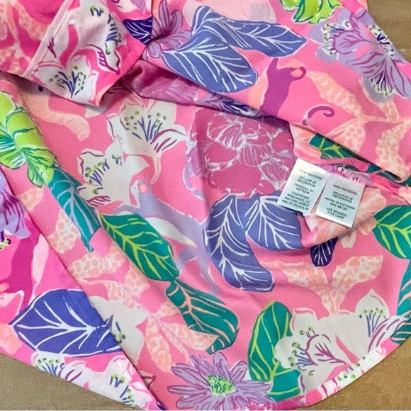 NWT Lilly Pulitzer Teagan PJ Woven Top in Pink Isle Size Small - Picture 4 of 5